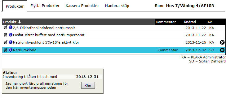 T bort produkt från produktlistn (permnent) Det finns viss regler för borttgning v produkter från produktlistn.