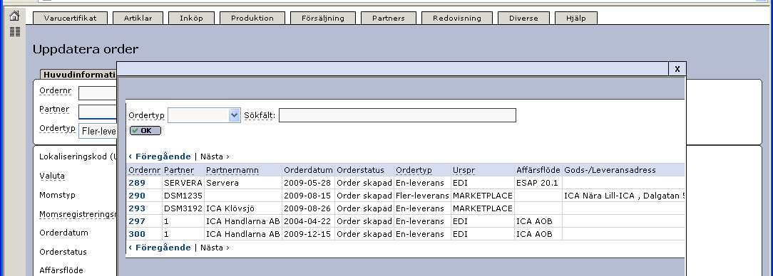 Senast uppdaterat: 10-06-16 Exder ICA AOB Sida 15 av 31 I exemplet ovan har vi lagt upp så att Niklas får ett e-mail när en order har kommit in i Exder.