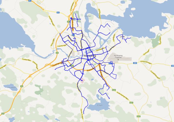 108(115) 4.3 Norrköping 4.3.1 Allmänt och befintlig infrastruktur Området omfattar Norrköpings tätort. Stambanan passerar genom Norrköping med förbindelse till Stockholm och Malmö.