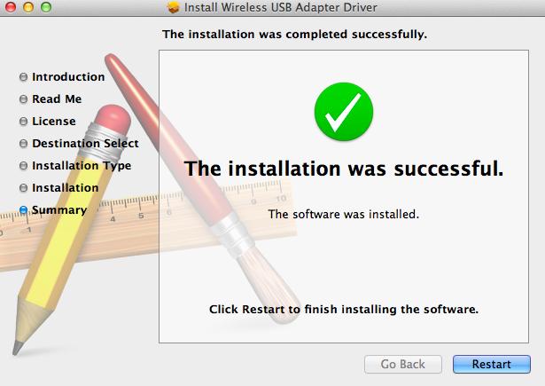 10. När installationen är klar kommer du att se följande skärm som informerar dig om att "Installationen lyckades". Klicka på Starta om för att starta om datorn. 11.