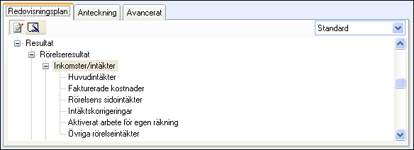 REDOVISNING Fält i fönstret Kontoplan Standard fokus hjälper dig att effektivisera verifikatsregistreringen. När du registrerar ett verifikat kommer denna inställning att leda dig till rätt fält.