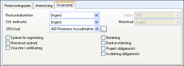 KONTOPLAN Anteckning Konsekvent användning av de olika kontona är viktig för korrekt utförd bokföring. Kontonamnet räcker ofta inte till för att förklara vad kontot ska användas till.