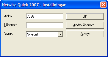 Netwise Quick Netwise Quick är ett enkelt och uppskattat program som du snabbt öppnar med ett musklick. Därefter väljer du aktivitet från en egen definierad lista.