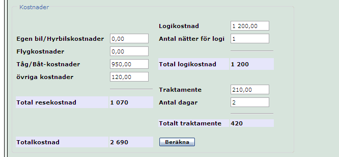 3 HUR MAN SKAPAR EN NY RESEORDER Välj Resa/Bokning/Skapa ny resa. Välj Skapa ny reseorder och Fortsätt. Fyll i startdatum/klockslag, slutdatum/klockslag, resmål, ändamål och beskrivning.