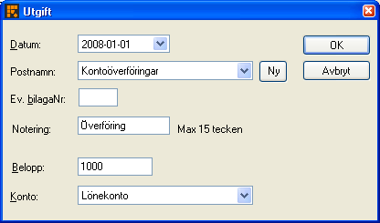 Ändra år Du kan när som helst ändra det år du vill jobba med Du klickar helt enkelt bara på Ändra upp till höger i programmet. Välj där ett annat år om du har och det aktuella året kommer upp.