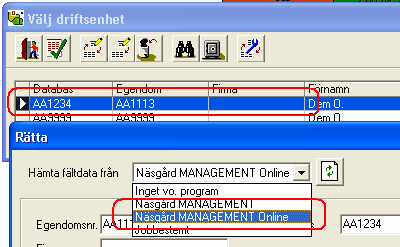 Ta bort delning av data Om du har åtkomst till en driftsenhet som du inte arbetar mer med, kan du ta bort denna från din driftsenhets lista genom att markera denna och därefter välja Ta bort