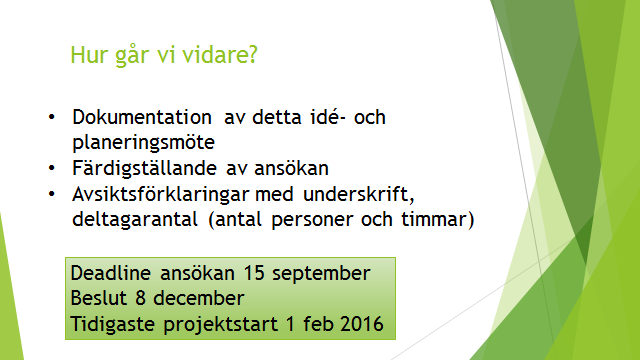 Hur går vi vidare? Deltagare ABF Malmö Maria Svenning maria.svenning@abf.se Arbetsförmedlingen Henriikka Airaskorpi henriikka.airaskorpi@arbetsformedlingen.