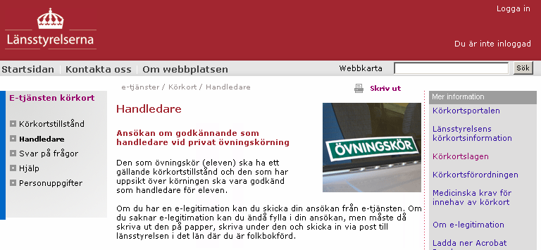 7 Varje e-formulär har en startsida på e-tjänstsidorna.