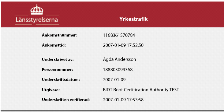 e-förvaltning 3 Skriva under elektroniskt med e- legitimation och därefter betala ev.