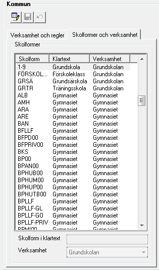Inställningar/konfigurering Uppdelade inställningar. Inställningsmöjligheterna i Skolskjuts har nu delats in i två delar.
