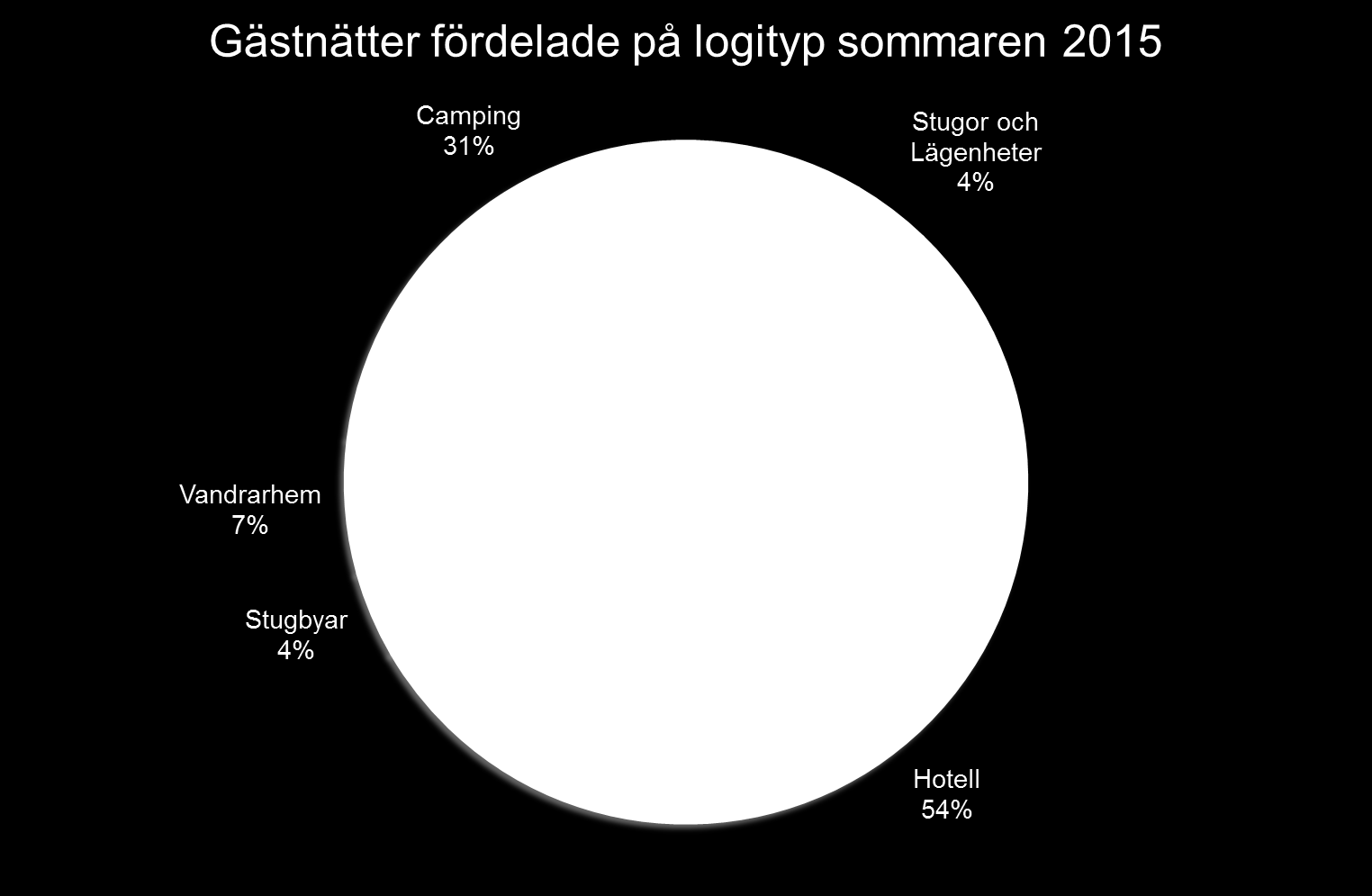 HUR BODDE GÄSTERNA? Majoriteten av gästnätter på kommersiellt boende i Sverige under sommaren sker på hotell, 54 procent.