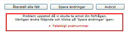 Inmatningsfält med plats att registrera meddelanden i löpande text som berör föreningens verksamheter. Ex. öppettider eller mötesplatser. Skriv max 30 ord.