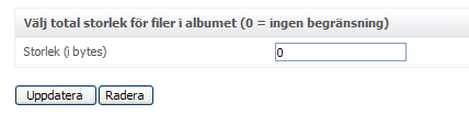 Vill man tillåta funktionen kryssar man i rutan och då aktiveras fältet för redaktören.