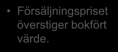 Resultaträkning Mkr 2010 jan-dec 2009 jan-dec Hyresintäkter 2 120 2 394 Försäljningsintäkter modulbyggnader 184 208 Försäljningspriset överstiger bokfört värde.