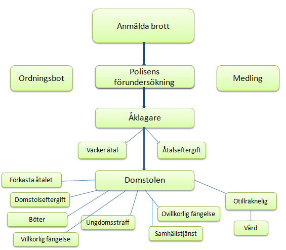 Tabell 5 Straffprocessens förlopp icke officiell översättning Källa: http://www.rikosseuraamus.fi/17