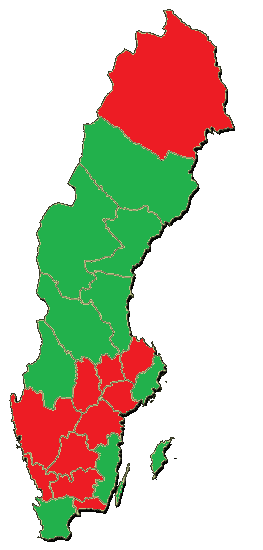 apr-13 maj-13 jun-13 jul-13 aug-13 sep-13 Kalmar -2,7% -0,5% -4,9% -1,5% -2,2% 0,4% Dalarna -1,2% 1,1% -1,3% -1,6% -2,7% -5,1% Västernorrland -0,1% -1,8% -1,6% -1,4% -2,2% -2,1% Gotland 1,8% -0,1%