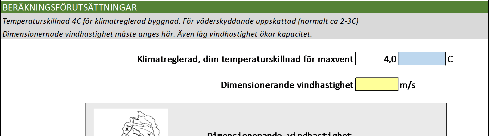 Temperaturskillnad mellan ute och inne Det är temperaturskillnaden mellan inne- och uteluft som skapar drivkraften för den del av den naturliga ventilationen som beror på skorstenseffekten.