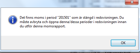 Momsrapport och periodstängning Momsjournalen bokför om (nollställer) momskontona i den respektive period när momsen är bokförd.