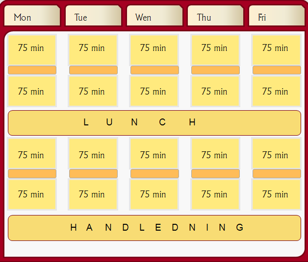 45-14 :15 15 : 30 16 : 30 H A N D L
