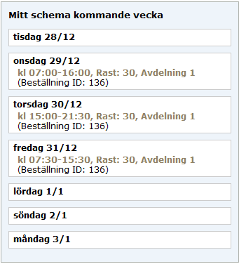 Mina Meddelanden Överst på sidan hittar Du De förfrågningar Du fått samt om Du avböjt dem eller tackat Ja till dem, eller om Du har blivit direktbokad.