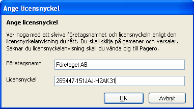 raderas manuellt från programkatalogen Pagero Internet. Uppstart När Pagero BgCom har installerats finns det fortfarande en del saker att göra innan programmet kan tas i bruk. 1.