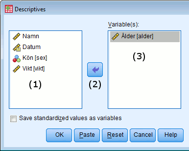 4 BESKRIVNING AV DATA 4.1 TABELLER 4.1.1 FREKVENSTABELL En frekvenstabell används för att för kategoriska variabler visa antal och andel som hör till en viss kategori. T.ex.