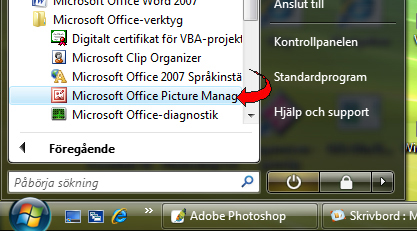 Microsoft Office Picture Manager Om du har Microsoft Officepaket i din dator har du också programmet Picture Manager med vilket du kan göra enklare bildredigeringar.