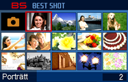 Användning av BEST SHOT Vad är BEST SHOT? BEST SHOT är en samling förinställda scenexempel, som kan användas för olika typer av inspelningsförhållanden.