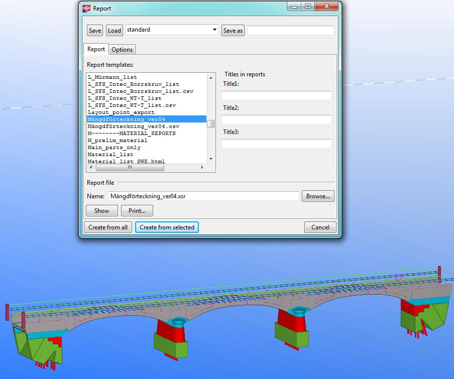 Praktiskt exempel BIM-orienterad CAD-projektering Mängdförteckning Mängdförteckning kan genereras direkt ur modellen