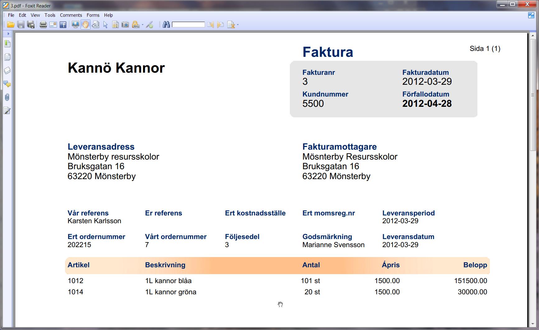 Senast uppdaterat: 13-09-18 Exder Raindance ESAP 6.3 Sida 25 av 34 När ni har granskat fakturan och är nöjda klickar ni på för att skicka fakturan till köparen.