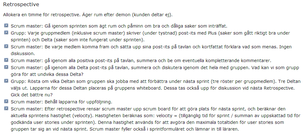 Sprint end -