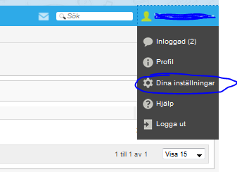 Dina inställningar Dina inställningar handlar om inställningar som är specifika för just din