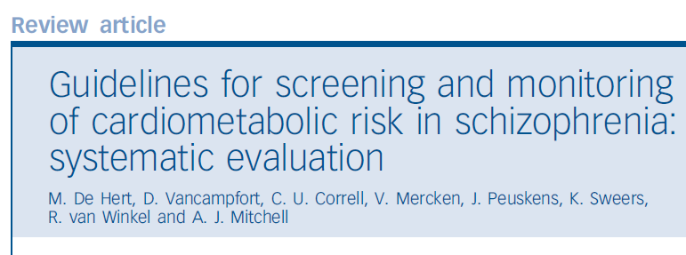 (Br J Psych 2011) Utvärdering av guidelines 2000-2010; 54 guidelines 18