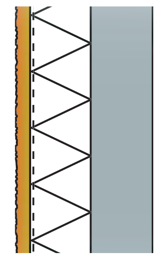 För att minska köldbryggor så utformas vissa EPS-skivor vid produktion med en överlappande kant enligt figur 7 (Plast- och Kemibranscherna, 1995).