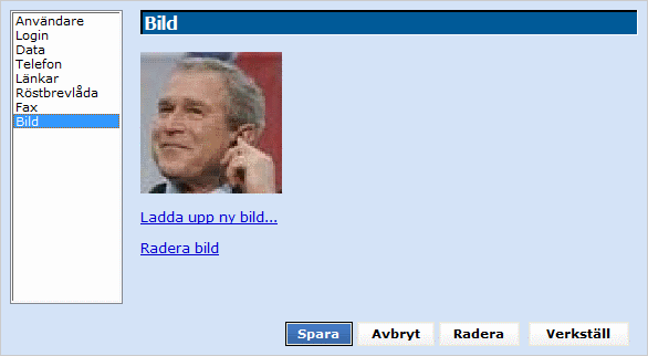 Första fax till: Validera IP: Tillåt användaren att själv administrera: Skicka fax i Fine-Mode: Rapporter: Vid lyckad faxning: Rapporter: Vid misslyckad faxning: Rapporter: Infoga attention: Ange här
