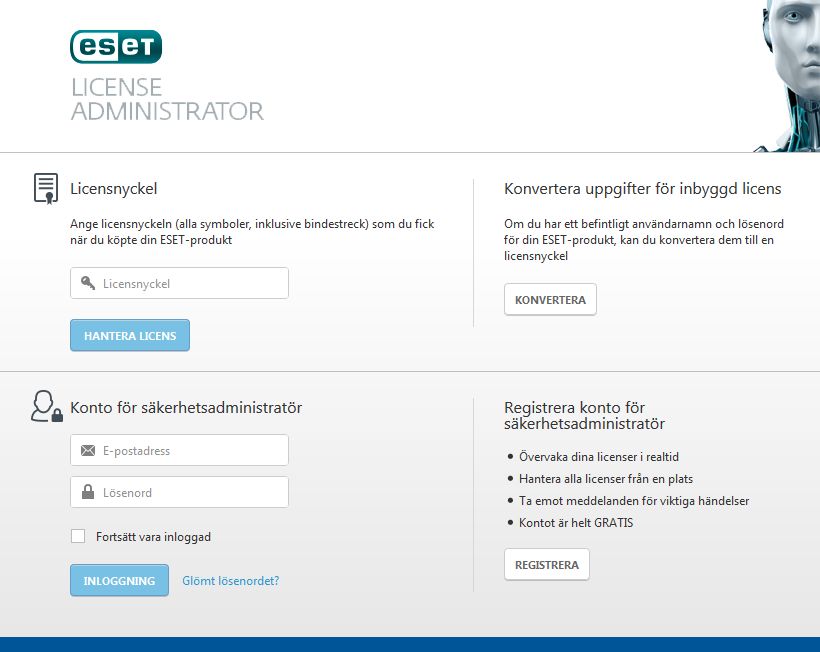 1. Introduktion ESET License Administrator är en komplett lösning för licenshantering, antingen som licensägare eller som säkerhetsadministratör.