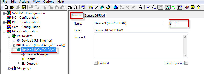 Nu är funktionsblocket deklarerat enligt bilden nedan. Nästa steg är att starta System Managern om detta inte är gjort. Skanna upp systemet (i detta exemplet en CX9010) med hjälp av System Manager.