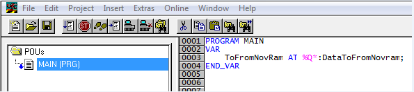 4 Exempel 2, knytning till Novram görs med System Managern utan funktionsblock Öppna System Managern och scanna av systemet, i exemplet nedan är en CX9010 använd. Novram minnet hittades som Device 3.