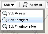 5 Platsen markeras med en symbol och koordinaten visas i tre olika former, den översta koordinaten kan ändras till lämpligt system. Falköping har systemet Sweref99 13 30.