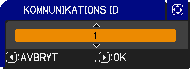 OPTION-meny Artikel KOMMUNIKATION (fortsättn.) Beskrivning KOMMUNIKATIONSGRUPP/KOMMUNIKATIONS ID Den här menyn är endast tillgänglig när KEDJEKOPPLING valts för KOMMUNIKATIONSTYP.