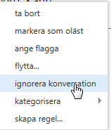 Organisera Inkorgen - Konversationer Konversationer I Outlook Web App är e-posten grupperad efter konversationer. Alla mail från en viss konversation visas oavsett i vilken mapp de finns.