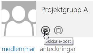 Kontakter - Skapa grupplistor Redigera grupplista Det är enkelt att lägga till eller ta bort personer i grupplistan. 1. Markera gruppen i Kontakter 2.