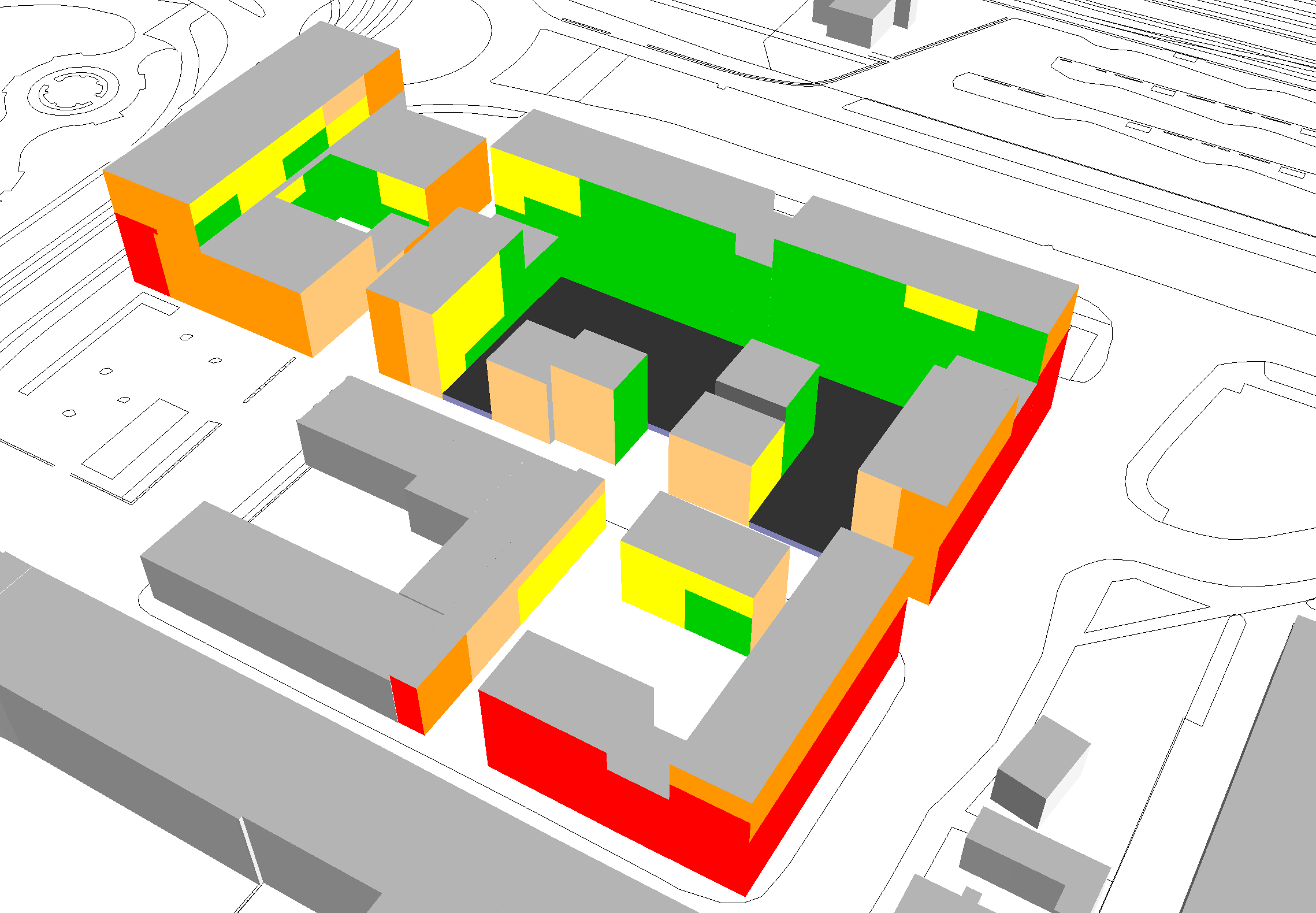 Ekvivalent ljudnivå för dygn i dba 65 < 60 < <= 65 55 < <= 60 50 < <= 55 45 < <= 50 <= 45 ABG TAP KV.