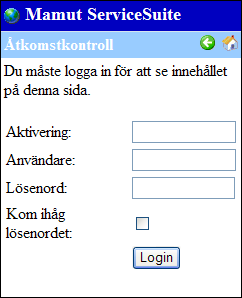 GUIDE TILL DEN MOBILA TJÄNSTEN Så här loggar du in på Mamut ServiceSuite med din mobiltelefon: 1. Öppna din webbläsare och navigera till: http://mobile.mamut.com. 2.