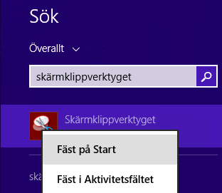 Efter det kan man använda kombinationen + Shift + S för att snabbt göra ett skärmklipp.