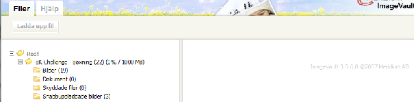 Snabbuppladda bild Vill du infoga en bild som du inte har sparat i ImageVault kan du använda dig av funktionen SNABB- UPPLADDA BILD.