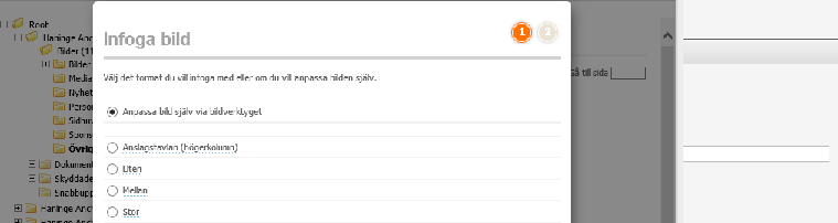 ANSLAGSTAVLAN Detta format väljer du om du ska placera bilden i anslagstavlan till höger på sidan. Bildens storlek anpassas då så att den passar där.