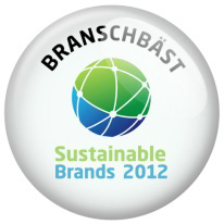 sjätteplats totalt bland Sveriges hållbaraste varumärken.
