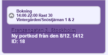 3.2.5 Adressen i passet I förfrågan och bokningar kan det finnas en adress.