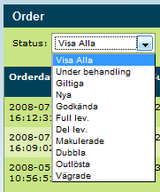 7.5. HANTERA ORDRAR May 22, 2009 7.5 Hantera ordrar Figure 7.5: Paypal Varje gång någon beställer något från din webbutik, får du, precis som kunden ett mail från webbutiken.